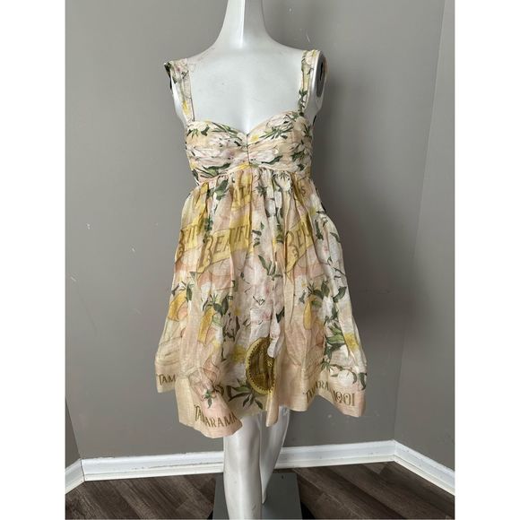 Zimmermann Dresses & Skirts - Zimmermann Coaster Floral Print Ruched Mini Dress